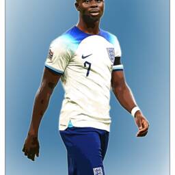 Bukayo Saka England 2022/23 Digital Art Print - On Foamex Board Or Photo Paper - thumbnail 2