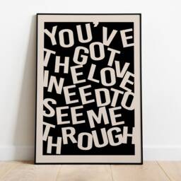 Florence & The Machine - You've Got The Love Candi Staton Lyrics Print A3 A4 A5 Indie Music Art Concert Typographic Poster -Gift - thumbnail 2