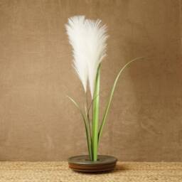 Handmade Ikebana Vase. Purple Oil Spot & Treacle. G2023.4 Kenzan Flower Frog Not Included - thumbnail 1