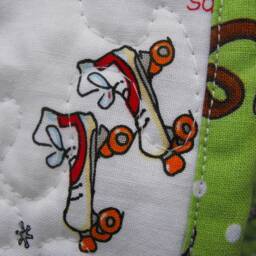 I Spy Quilt, Crib Handmade Baby Gift, Nursery Girl, Blanket, Baby, Patchwork Gift For Her - thumbnail 4
