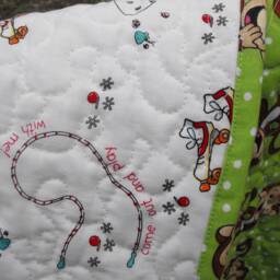 I Spy Quilt, Crib Handmade Baby Gift, Nursery Girl, Blanket, Baby, Patchwork Gift For Her - thumbnail 3