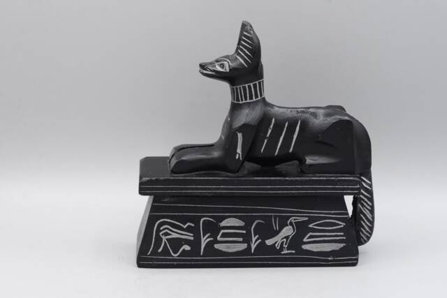 Unique Egyptian God Anubis Statue Vintage Carved Stone Made in Egypt - image 1