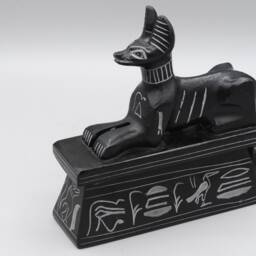 Unique Egyptian God Anubis Statue Vintage Carved Stone Made in Egypt - thumbnail 2