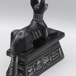Unique Egyptian God Anubis Statue Vintage Carved Stone Made in Egypt - thumbnail 4