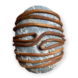 Consciousness Stone - M, Zen Rock Wrap, Meditation Stone, Kelp Fiber Wrapped - thumbnail 2