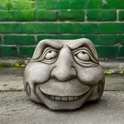 Concrete Funny Face Statue Stone Rock Figurine Cute Monster Sculpture Outdoor Garden Yard Ornament Gothic Creature Decor Christmas Gift - thumbnail 2
