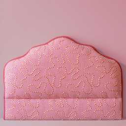 Shaped Headboard Ian Mankin Devon Stripe, Single/Double/King - thumbnail 3