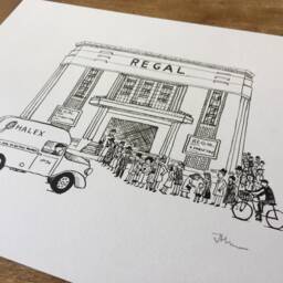 Art Print, Regal Cinema, Highams Park, A4 Unframed Print By Juliet Thomas Doodles - thumbnail 3