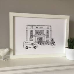 Art Print, Regal Cinema, Highams Park, A4 Unframed Print By Juliet Thomas Doodles - thumbnail 2