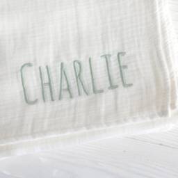 Baby Blanket With Name, Personalized Muslin Wrap, Baby Photo Prop, Name Blanket, Custom Swaddle Blanket - thumbnail 3