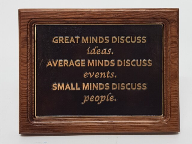Bronze Quote About Life On Wooden Plaque, Office D??cor - image 1