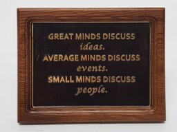 Bronze Quote About Life On Wooden Plaque, Office D??cor - thumbnail 1