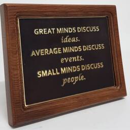 Bronze Quote About Life On Wooden Plaque, Office D??cor - thumbnail 2