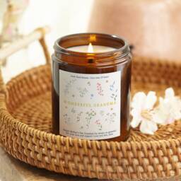 Personalised Grandma Mother's Day Candle Wildflower Soy Wax Gift