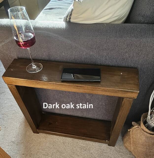 Handmade Rustic Pine Side Table Slim Reclaimed Wood End Table - image 1