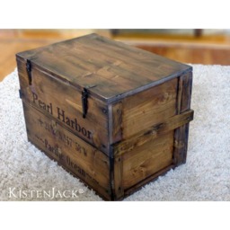 "Wooden Crate, Cargo Chest, Table, Storage Box ""Pearl Harbor" - thumbnail 2