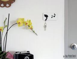 Man Playing Saxophone Silhouette - Key Holder Chain Housewarming Gift Idea New Home Sweet Decor - thumbnail 1