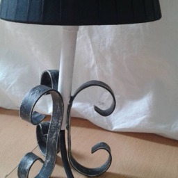Small Black & White Patinated Lamp - thumbnail 2