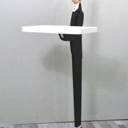 Handmade Wooden Butler Tray Stand - Italian Fashion, Decorative Sculpture - thumbnail 4