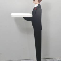 Handmade Wooden Butler Tray Stand - Italian Fashion, Decorative Sculpture - thumbnail 3
