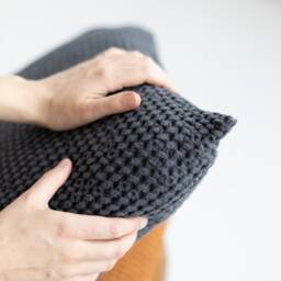 Set Of 2 Waffle Pillow Covers, Linen Shams, Throw Pillows, Textured Pillows, Decorative Pillows - thumbnail 2