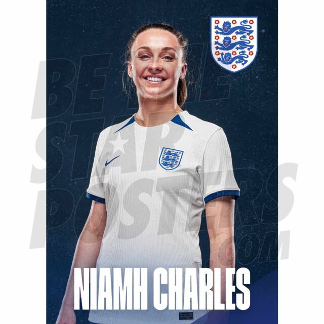 Lionesses Charles 23/24 Home Headshot Poster - Officially Licensed Product A4/A3 Framed Options - image 1