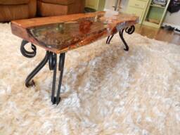 Live Edge Epoxy River Walnut Coffee Table