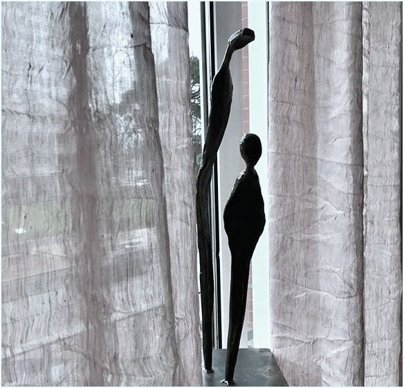 Taoki Meterware Fabric Fine Linen With Sheen Structure 3.20 Meters High Mauve Rosee Tissu Linen Nya Nordiska - image 1