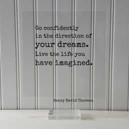 Henry David Thoreau - Floating Quote Go Confidently in The Direction Of Your Dreams. Live Life You Have Imagined. Art Print - thumbnail 3