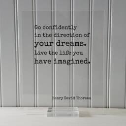 Henry David Thoreau - Floating Quote Go Confidently in The Direction Of Your Dreams. Live Life You Have Imagined. Art Print - thumbnail 3