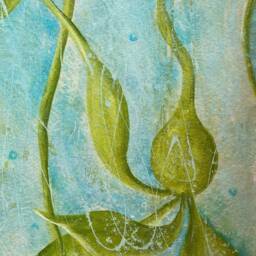 Bull Kelp Abstract Painting Coastal Ocean Art Floorcloth Or Tapestry - thumbnail 3