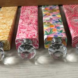 Liberty Print Hardwood Door Stop Wedge Glass Or Wood Knob - thumbnail 3