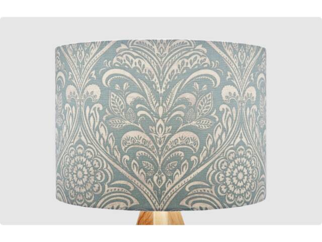 Classic Pale Blue Lampshade, Table Floor Lamp/Ceiling Pendant Small Medium Large 15cm 20cm 25cm 30cm 35cm 40cm UK Fabric Drum Light Shade - image 1