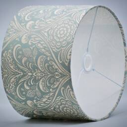 Classic Pale Blue Lampshade, Table Floor Lamp/Ceiling Pendant Small Medium Large 15cm 20cm 25cm 30cm 35cm 40cm UK Fabric Drum Light Shade - thumbnail 3