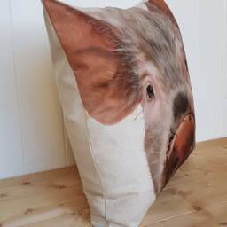 Pig Face Cushion Wendy Darker Art Print Pillow, Cover Only Or + Pad - thumbnail 2