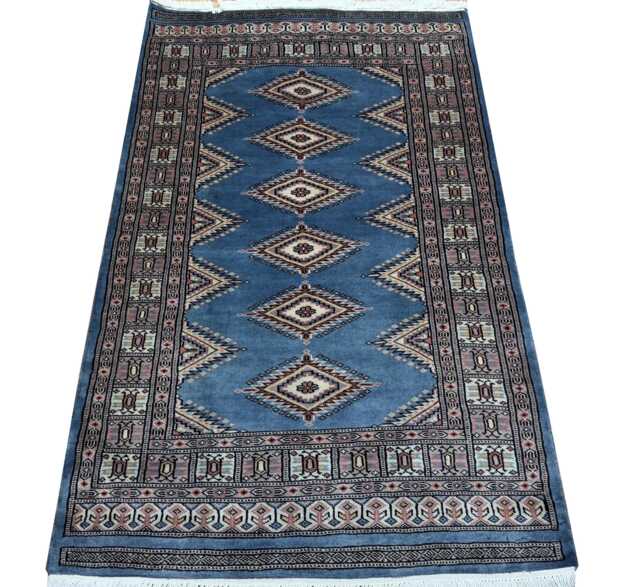 3x5 Gray Color Bokhara Rug - 0.90x1.50 Bedroom Luxury Area Turkish Fine Quality Afghan - image 1