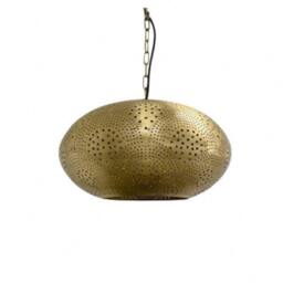 Moroccan Brass Pendant Lamp, Bohemian Home Decor Lighting - thumbnail 4
