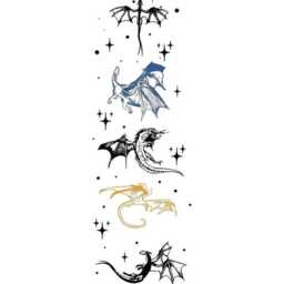 Fourth Wing Tairn Andarna Book Lamp, Basgiath War College Folding Dragon Riders Night Light, Academy Gift - thumbnail 4