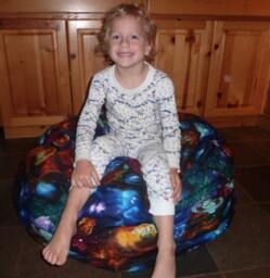 Planet Bean Bag Cover - Mars, Venus, Saturn, Mercury, Jupiter, Uranus, Moon, Stars, Solar System, Space, Blue, Etsy Kids Gifts Under 75 - thumbnail 4