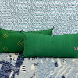 Yakiti-Green Large Moroccan Pillows, Aka Cactus Silk Pillow, Decorative Pillows, Sabra Pillows, Moroccan Decor Designer Cactus - thumbnail 3