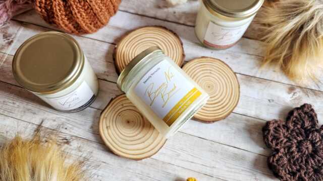 Banana Nut Bread - 8Oz Jar Soy Wax Candle Bakery Scented Home Decor Fall Gifts - image 1