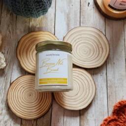 Banana Nut Bread - 8Oz Jar Soy Wax Candle Bakery Scented Home Decor Fall Gifts - thumbnail 3