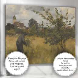 Traditional Orchard Gardener Village Church Countryside Scene Canvas Wall Art Print Decor Picture Ready To Hang - thumbnail 3