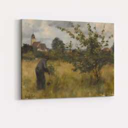 Traditional Orchard Gardener Village Church Countryside Scene Canvas Wall Art Print Decor Picture Ready To Hang - thumbnail 4