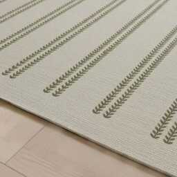 Handmade Flatweave Olive Green Petals Kilim Rug, Modern Boho Decor - thumbnail 3
