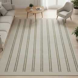 Handmade Flatweave Olive Green Petals Kilim Rug, Modern Boho Decor - thumbnail 2