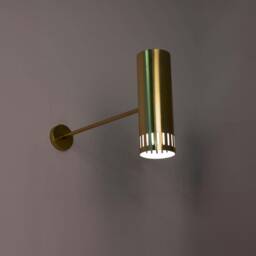 Scandinavian Bedroom Sconce Lighting Fixture, Mid Century Brass Wall Sconce, Bedside Light, Indoor Lamp Shade - thumbnail 4