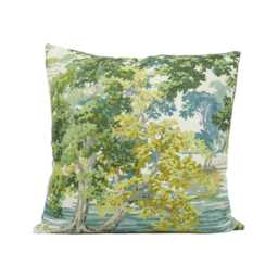 Sanderson - Ancient Canopy Sap Green Large Scale Impressionist Tree Print Cushion Cover Handmade Throw Pillow Designer Home D??cor - thumbnail 2