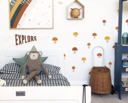 Mushroom Wall Decals - Nursery Stickers, Boho Decor, Art, Removable Decor For Kids Room - thumbnail 1
