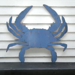 Beach Crab Sign Wooden Giant Wall Art 3 Sizes, Up To 45 - thumbnail 2